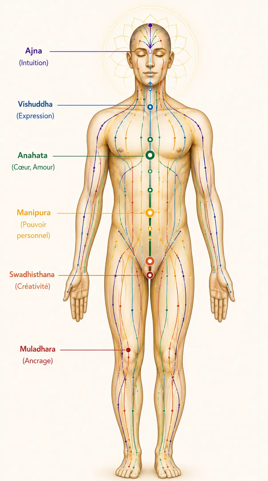 Bioénergie, Ayurveda, méridiens et points Marma