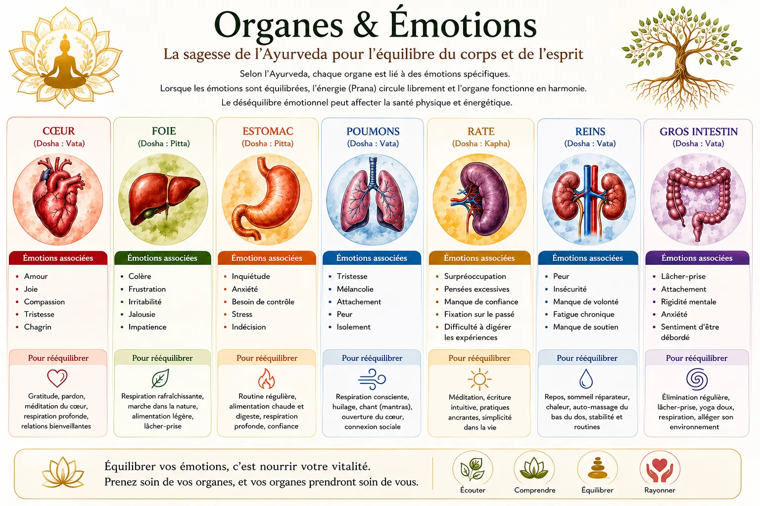 Équilibre énergétique des organes et des émotions